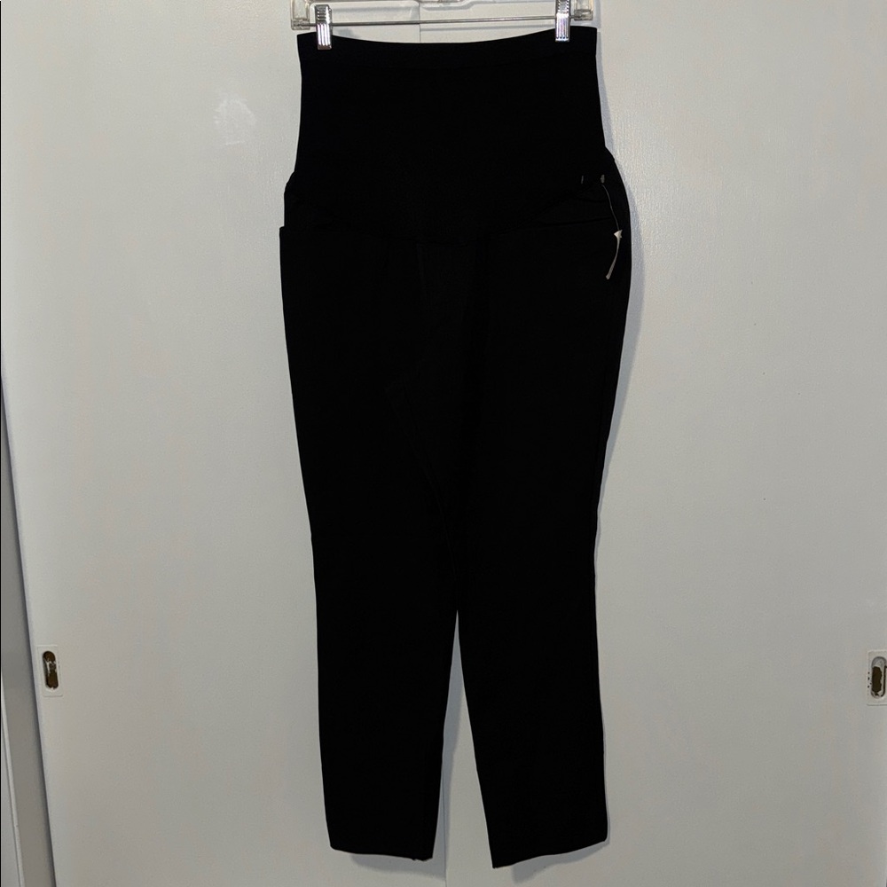 OLD NAVY Full PANEL PIXIE MATERNITY PANTS Black C… - image 5